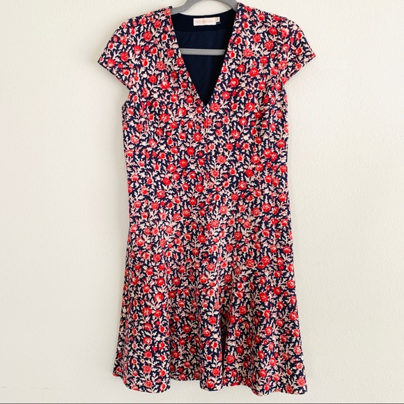 Tory Burch Floral Fit and Flare Dress - Picture 3 of 6